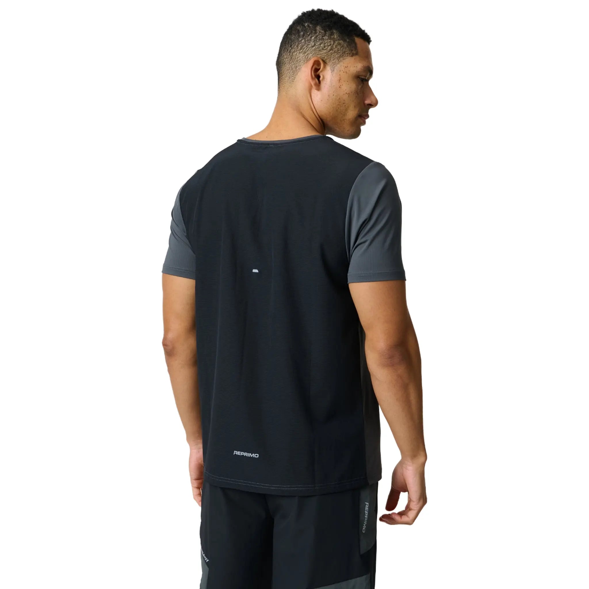 Back View of Reprimo Clima Slate Obsidian T-Shirt REP261-113